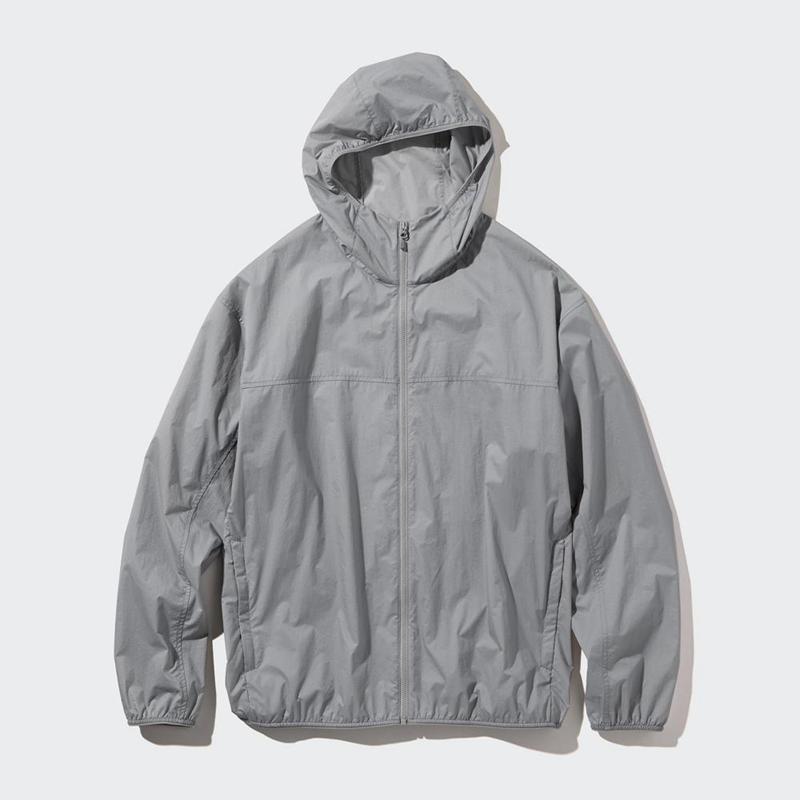 Uniqlo UV Protection Pocketable Men Parka Grey  US |  GFZY-03687