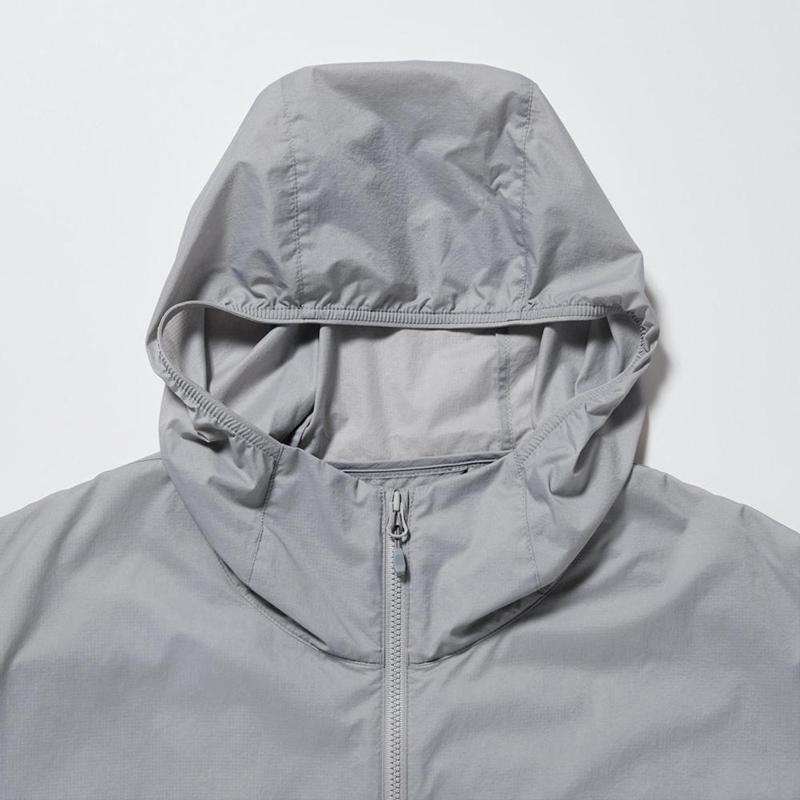 Uniqlo UV Protection Pocketable Men Parka Grey  US |  GFZY-03687