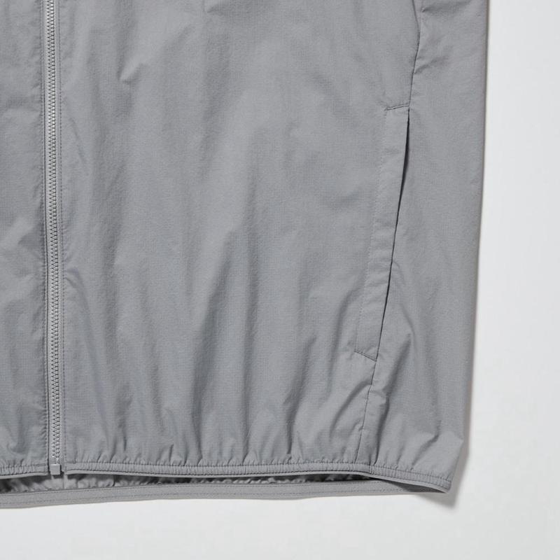 Uniqlo UV Protection Pocketable Men Parka Grey  US |  GFZY-03687