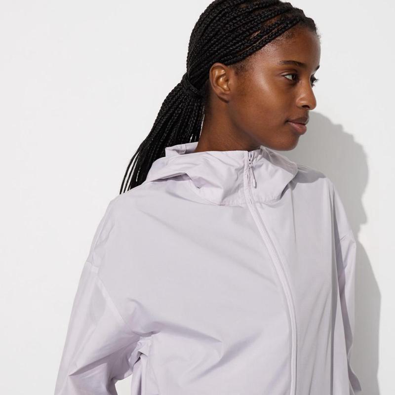 Uniqlo UV Protection Pocketable Women Parka Off White  US |  ATIU-73408