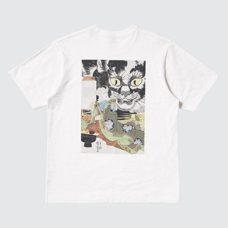 Uniqlo Ukiyo-e Dark Fantasy UT Graphic Men T-Shirt Off White  US |  VEMY-40596