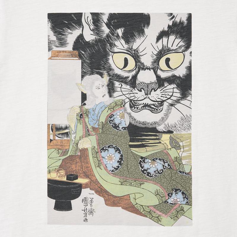 Uniqlo Ukiyo-e Dark Fantasy UT Graphic Men T-Shirt Off White  US |  VEMY-40596