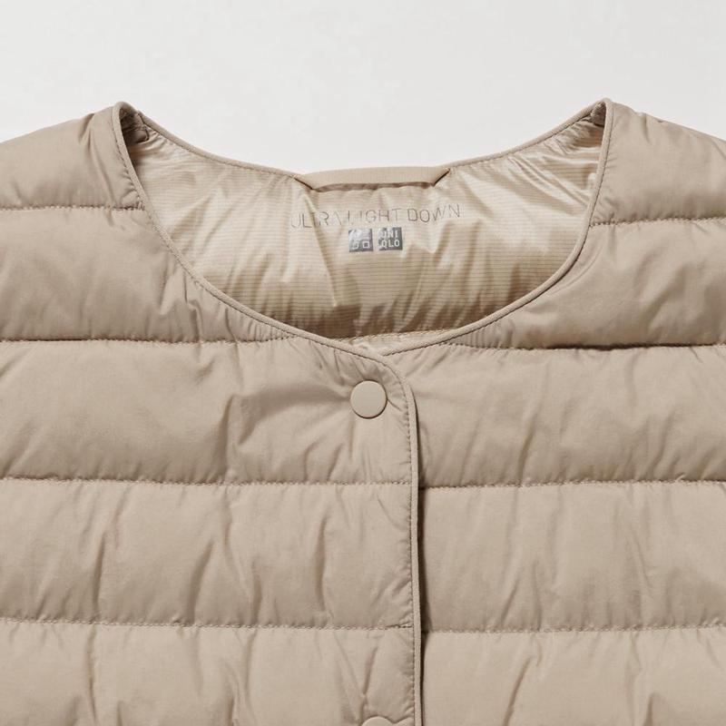 Uniqlo Ultra Light Down Compact Women Down Vest Beige  US |  XKNG-69310