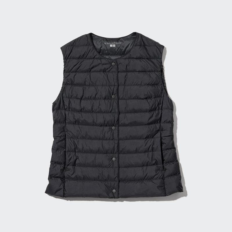 Uniqlo Ultra Light Down Compact Women Down Vest Black  US |  AGIV-26805