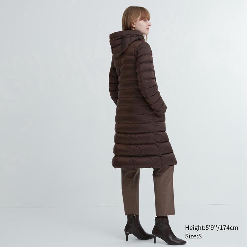 Uniqlo Ultra Light Down Long Women Coats Black  US |  BQKU-34071