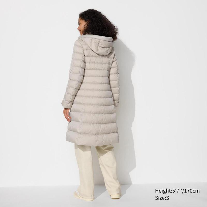 Uniqlo Ultra Light Down Long Women Coats Beige  US |  PGFV-42670