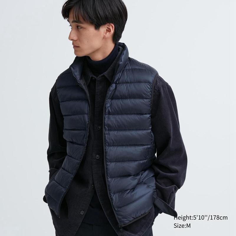 Uniqlo Ultra Light Down Quilted Men Down Vest Navy  US |  HAMQ-19620