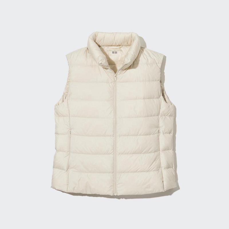 Uniqlo Ultra Light Women Down Vest Beige  US |  ZXUD-85013