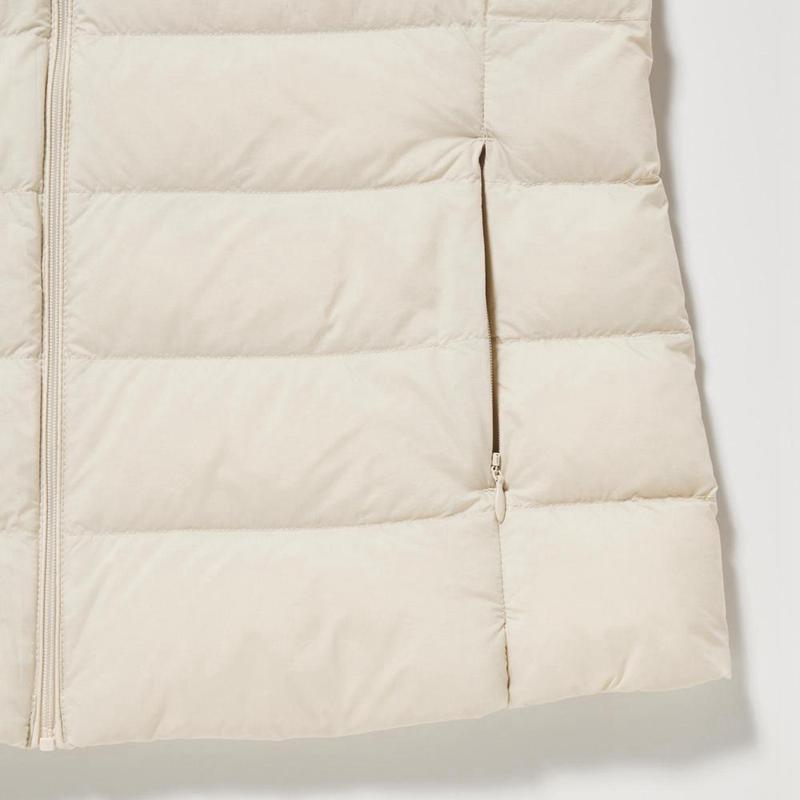 Uniqlo Ultra Light Women Down Vest Beige  US |  ZXUD-85013