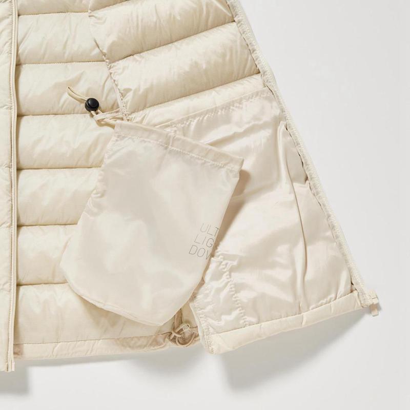 Uniqlo Ultra Light Women Down Vest Beige  US |  ZXUD-85013