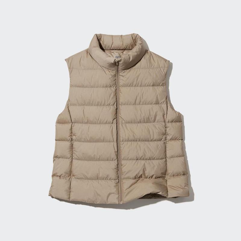 Uniqlo Ultra Light Women Down Vest Beige  US |  ZXUD-85013