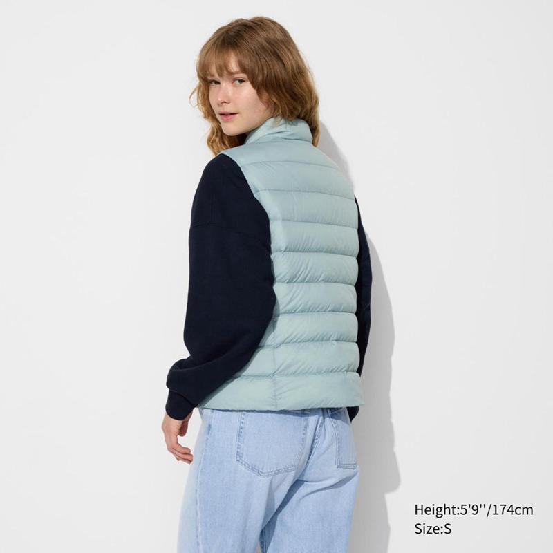 Uniqlo Ultra Light Women Down Vest Light Blue  US |  GXKI-67420