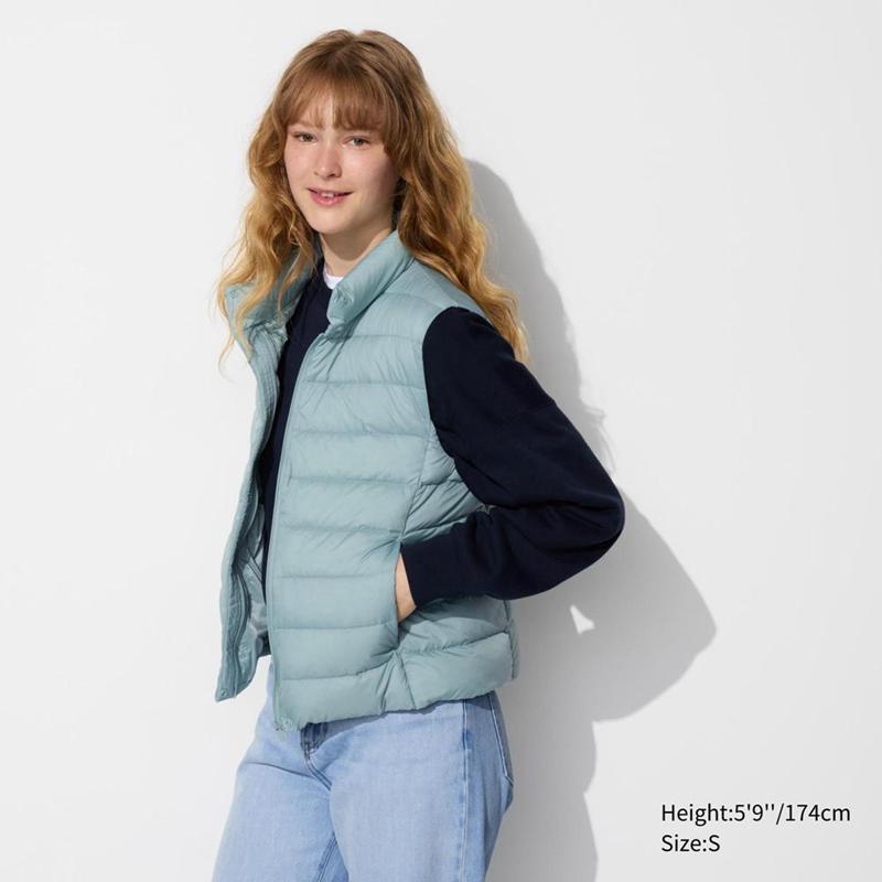 Uniqlo Ultra Light Women Down Vest Light Blue  US |  GXKI-67420