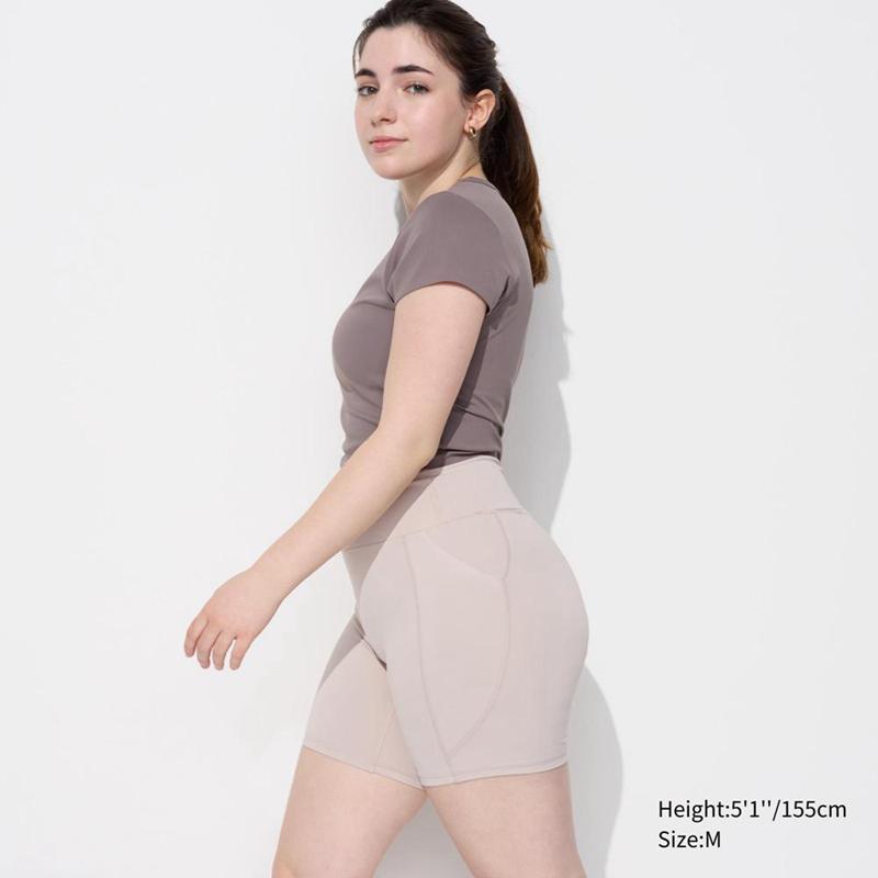 Uniqlo Ultra Stretch AIRism Active Women Shorts Natural  US |  XBGC-14028