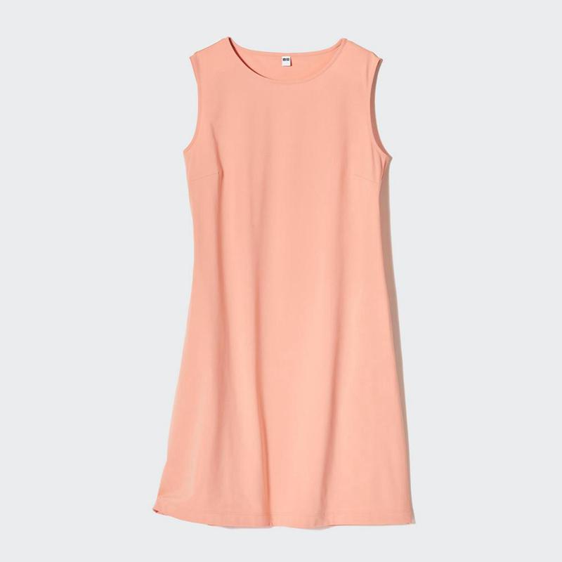 Uniqlo Ultra Stretch AIRism Mini (Sleeveless) Women Dress Light Orange  US |  MQUV-09467