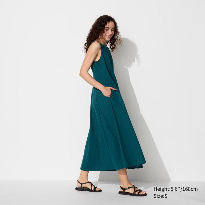 Uniqlo Ultra Stretch AIRism (Sleeveless) Women Dress Green  US |  SEZB-09867