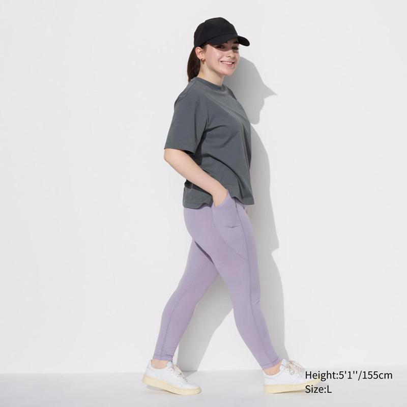 Uniqlo Ultra Stretch AIRism (With Pockets) Women Leggings Natural  US |  IJZE-76905