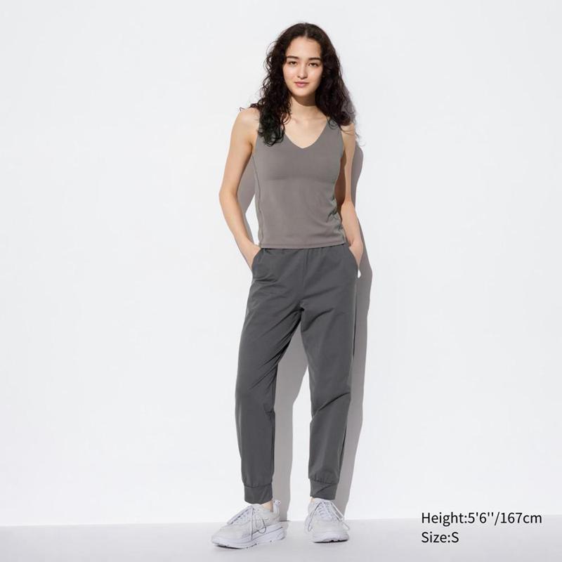 Uniqlo Ultra Stretch AIRism Women Joggers Grey  US |  ODZR-31902