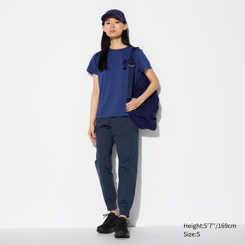 Uniqlo Ultra Stretch AIRism Women Joggers Navy  US |  JRZX-06317