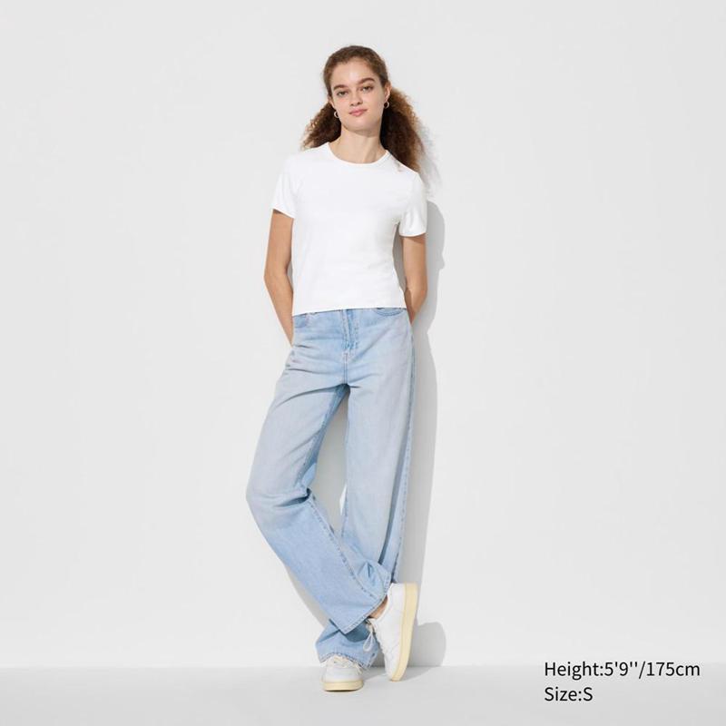 Uniqlo Ultra Stretch AIRism Women T-Shirts White  US |  WULX-94832