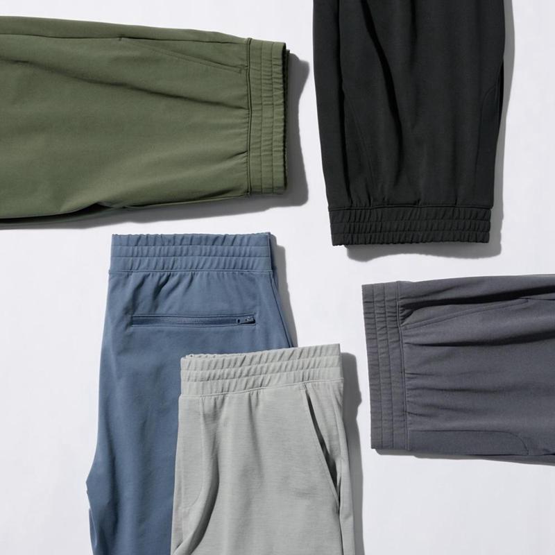 Uniqlo Ultra Stretch DRY-EX (Long) Men Joggers Olive  US |  QTIJ-63819