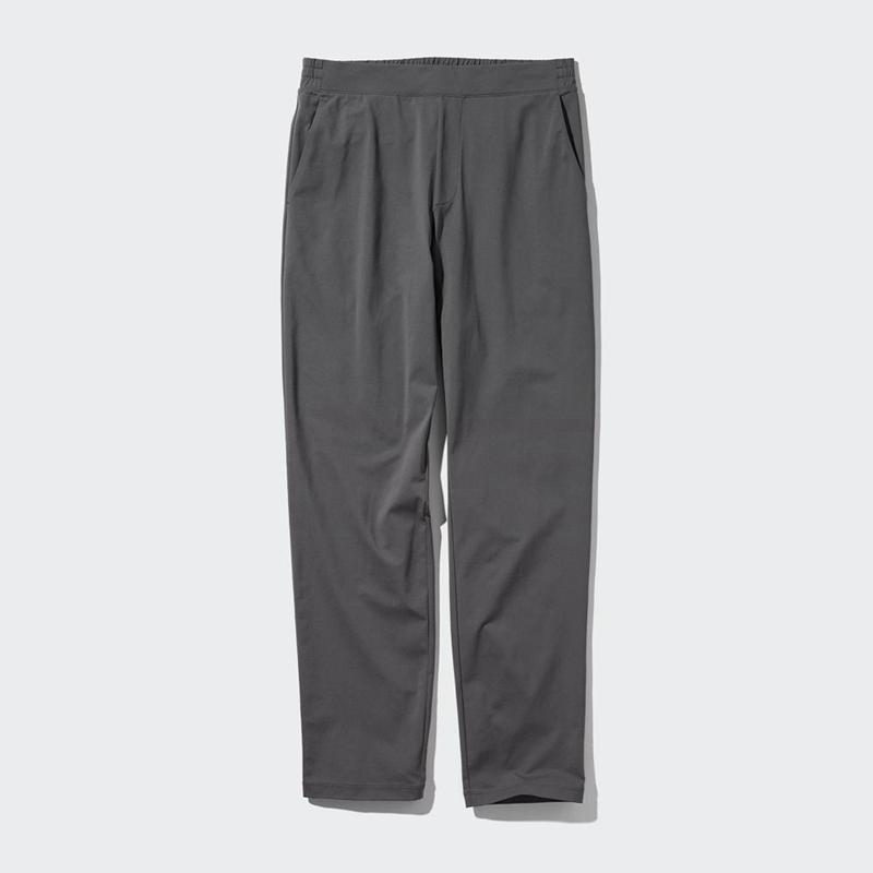 Uniqlo Ultra Stretch DRY-EX Tapered (Long) Men Trousers Black  US |  DEAW-12973