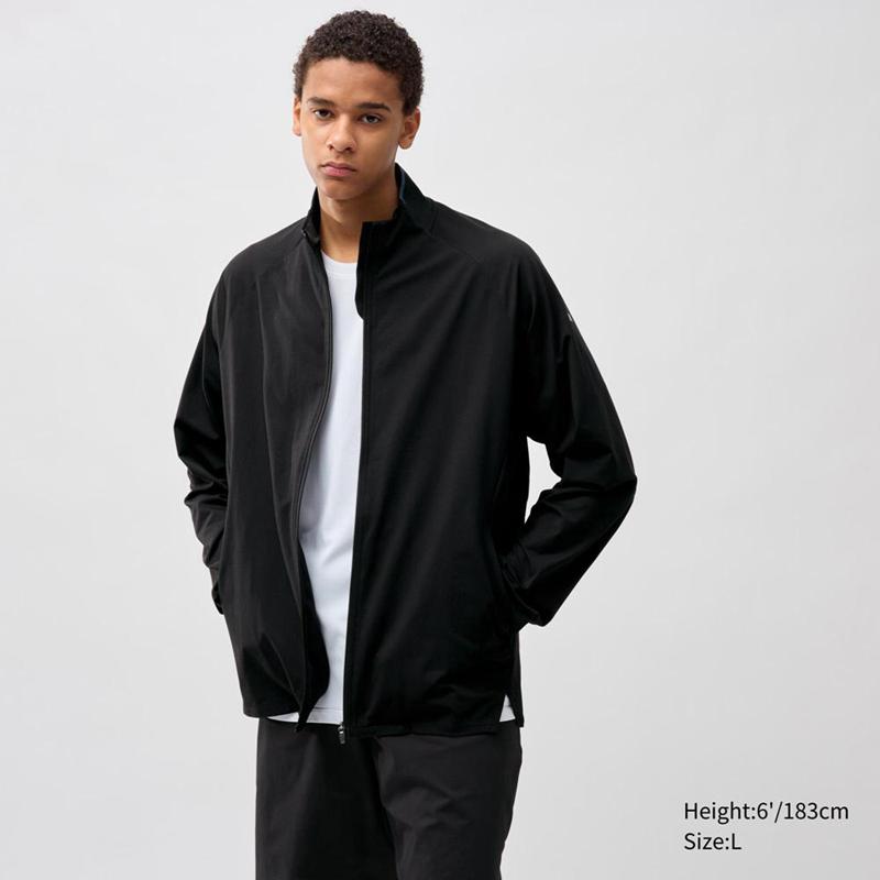 Uniqlo Ultra Stretch DRY Men Jackets Black  US |  UVXO-30275