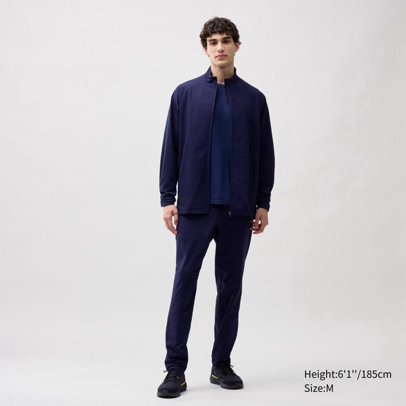 Uniqlo Ultra Stretch DRY Men Jackets Navy  US |  KUNT-69427