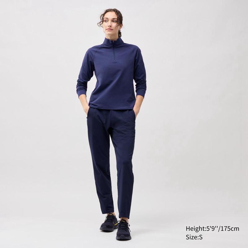 Uniqlo Ultra Stretch DRY Men Trousers Black  US |  OIYB-86492