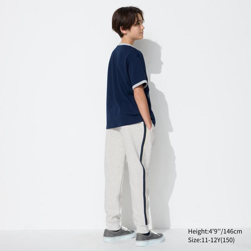 Uniqlo Ultra Stretch DRY (Side Line) Kids' Joggers Black  US |  VDXB-96874