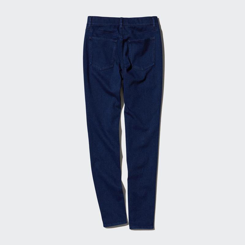 Uniqlo Ultra Stretch Denim (Long) Women Leggings Blue  US |  UKNQ-81402