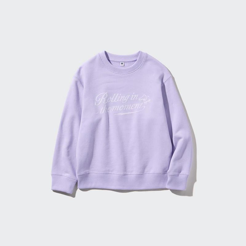 Uniqlo Ultra Stretch (Graphic) Kids' Sweatshirts Light Purple  US |  AXNL-16529