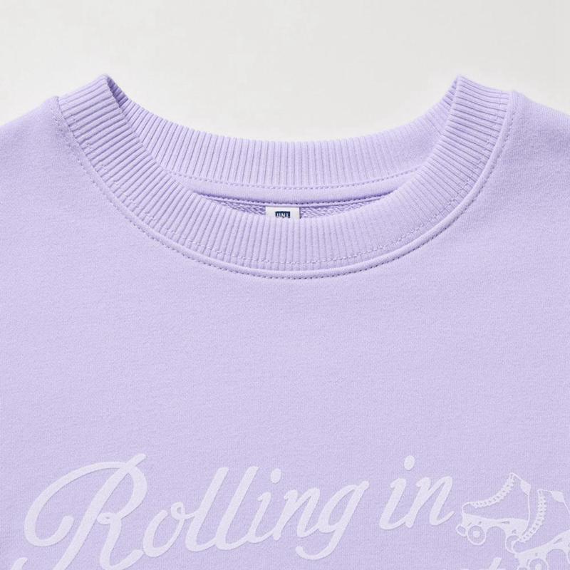 Uniqlo Ultra Stretch (Graphic) Kids' Sweatshirts Light Purple  US |  AXNL-16529