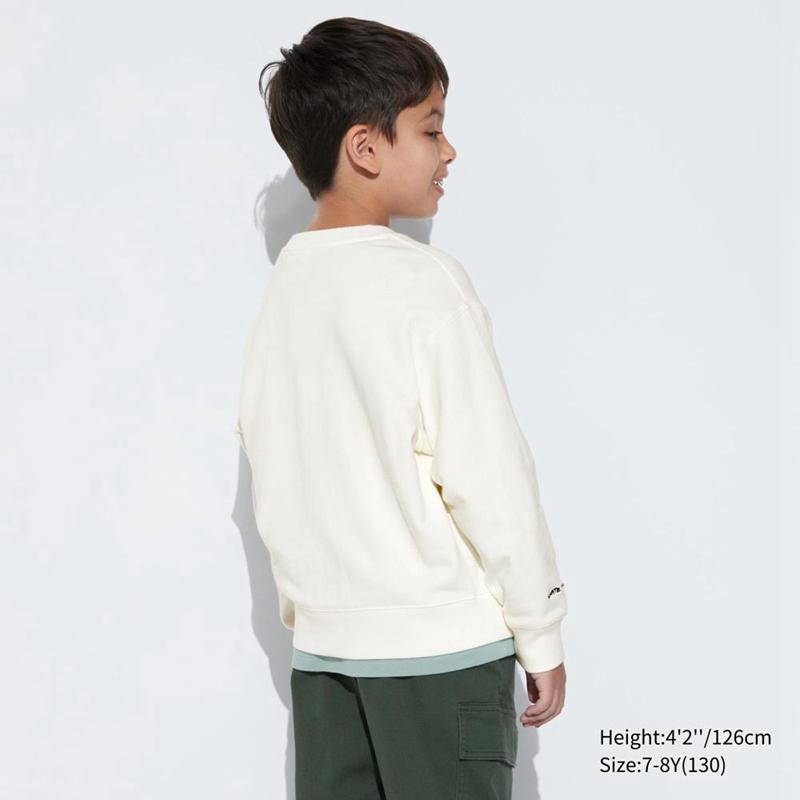 Uniqlo Ultra Stretch (Graphic) Kids' Sweatshirts Off White  US |  YJQH-57198