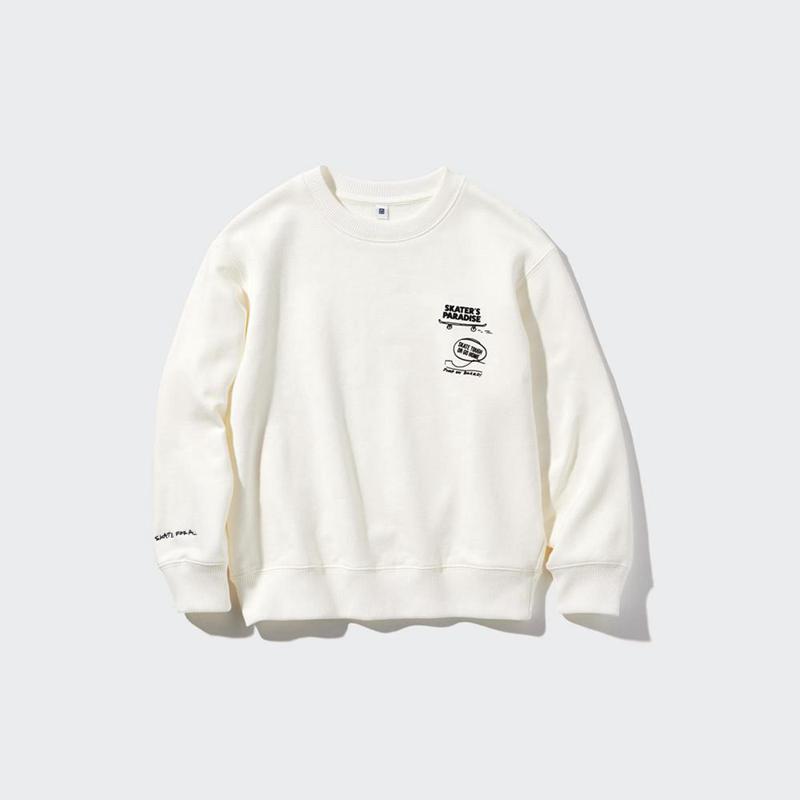 Uniqlo Ultra Stretch (Graphic) Kids' Sweatshirts Off White  US |  YJQH-57198