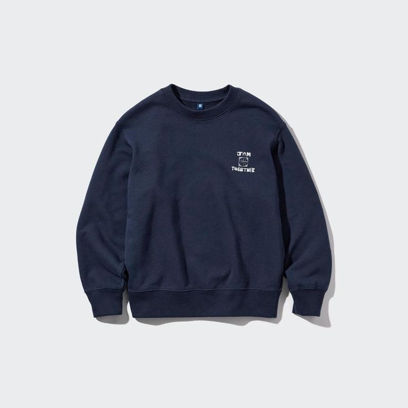 Uniqlo Ultra Stretch (Graphic) Kids' Sweatshirts Navy  US |  UDIE-40185