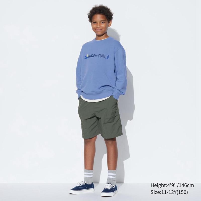 Uniqlo Ultra Stretch (Graphic) Kids' Sweatshirts Blue  US |  WPJN-62843