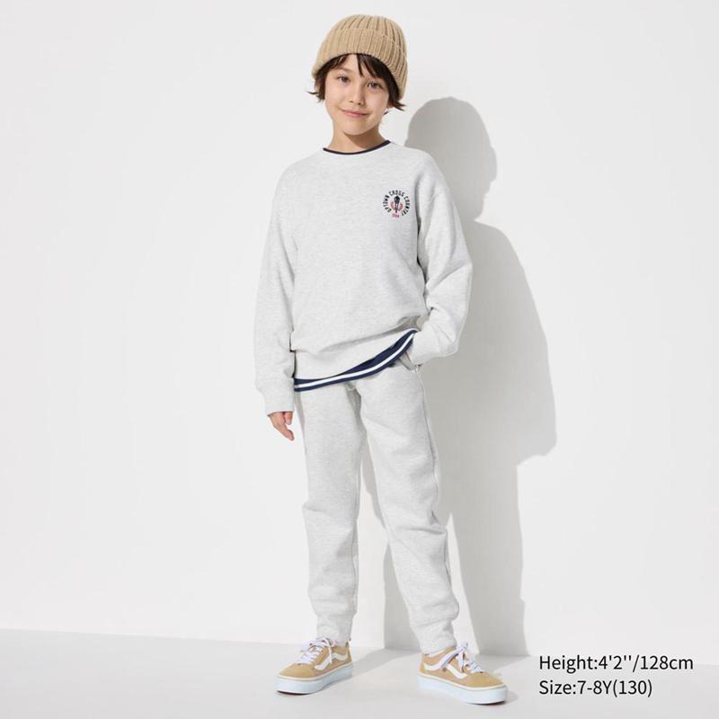 Uniqlo Ultra Stretch Graphic Kids' Sweatshirts Light Grey  US |  LBWC-84031