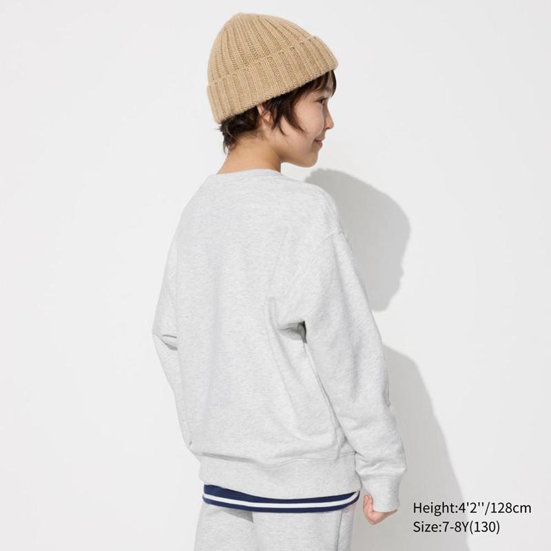 Uniqlo Ultra Stretch Graphic Kids' Sweatshirts Light Grey  US |  LBWC-84031