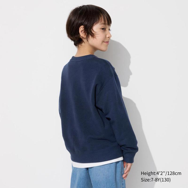 Uniqlo Ultra Stretch Graphic Kids' Sweatshirts Navy  US |  KYZB-58639