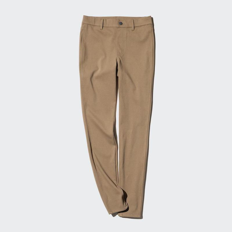 Uniqlo Ultra Stretch (Long) Women Leggings Brown  US |  HRTS-61527