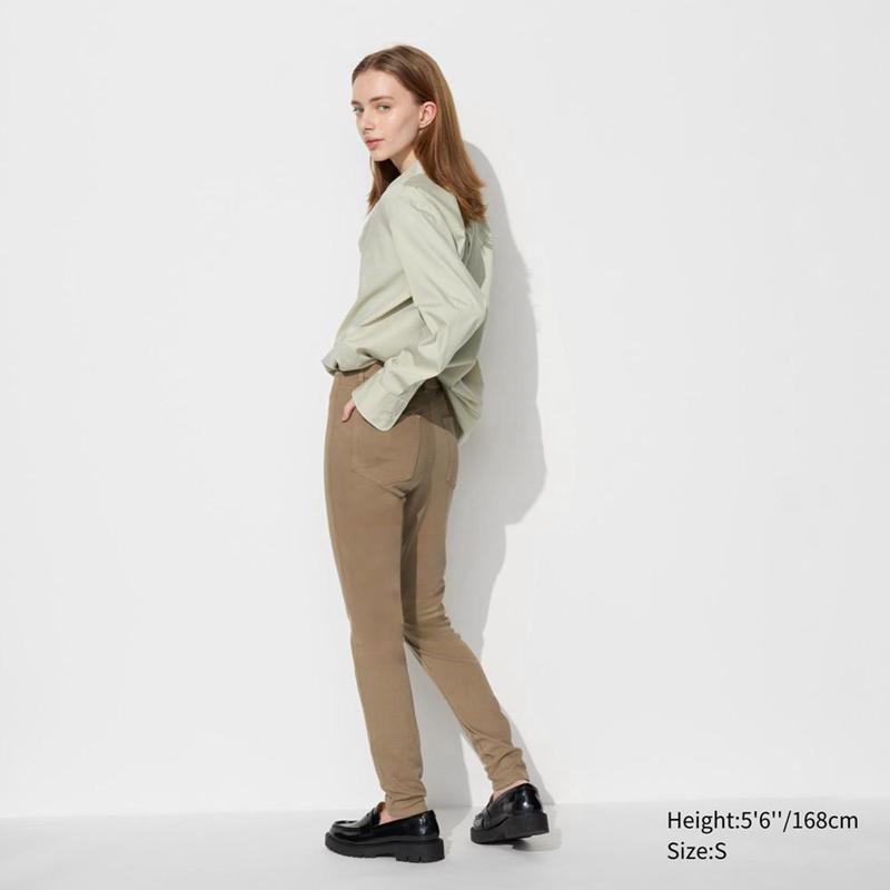 Uniqlo Ultra Stretch Women Leggings Brown  US |  NTKY-54821