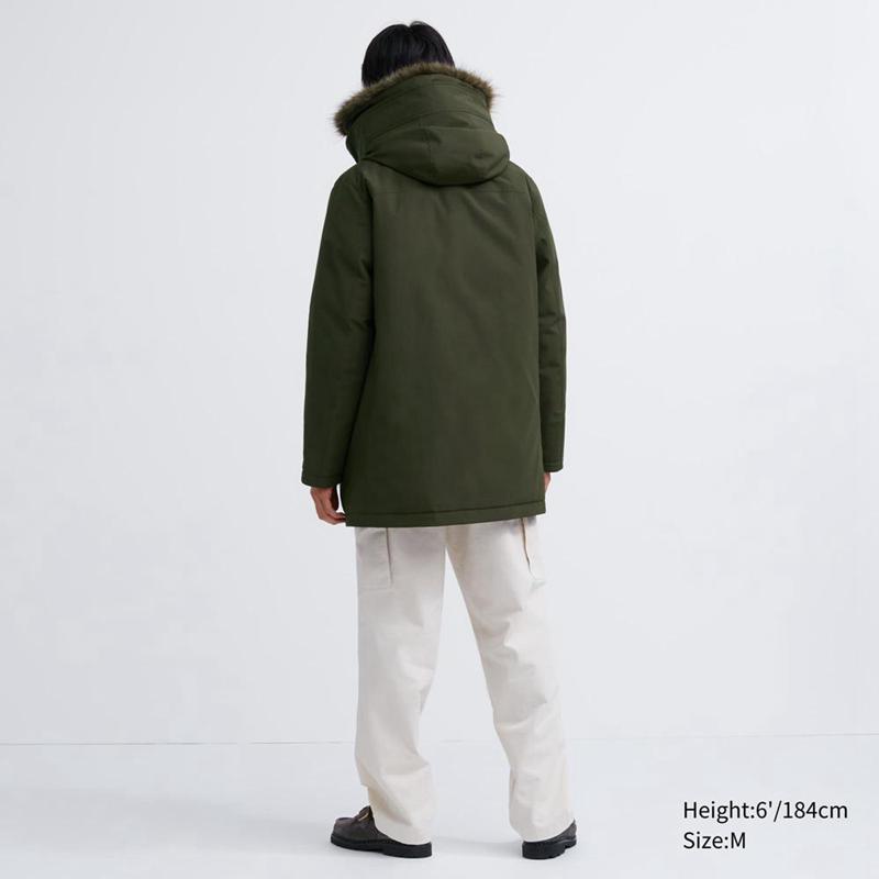 Uniqlo Ultra Warm Hybrid Down Men Coat Olive  US |  TSPW-23560