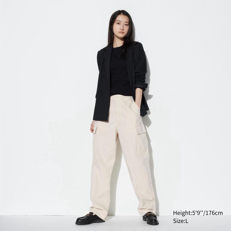 Uniqlo Utility Cargo Men Trousers Black  US |  VNZG-92648