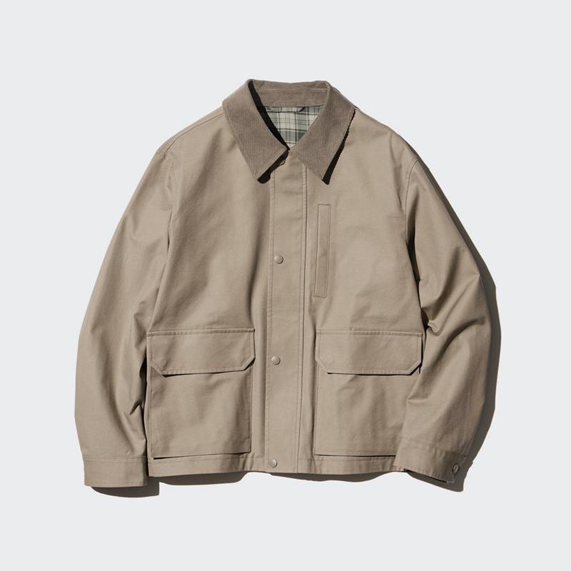 Uniqlo Utility Short Blouson Men Jackets Olive  US |  USTJ-27385