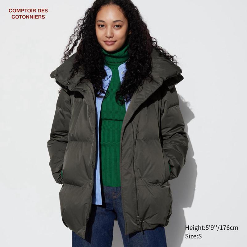 Uniqlo Volume Down Women Jackets Brown  US |  SCFJ-94561