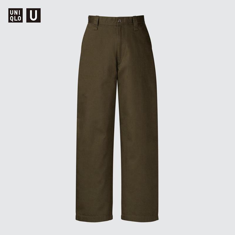 Uniqlo Wide Chino Men Trousers Black  US |  DCJL-86341