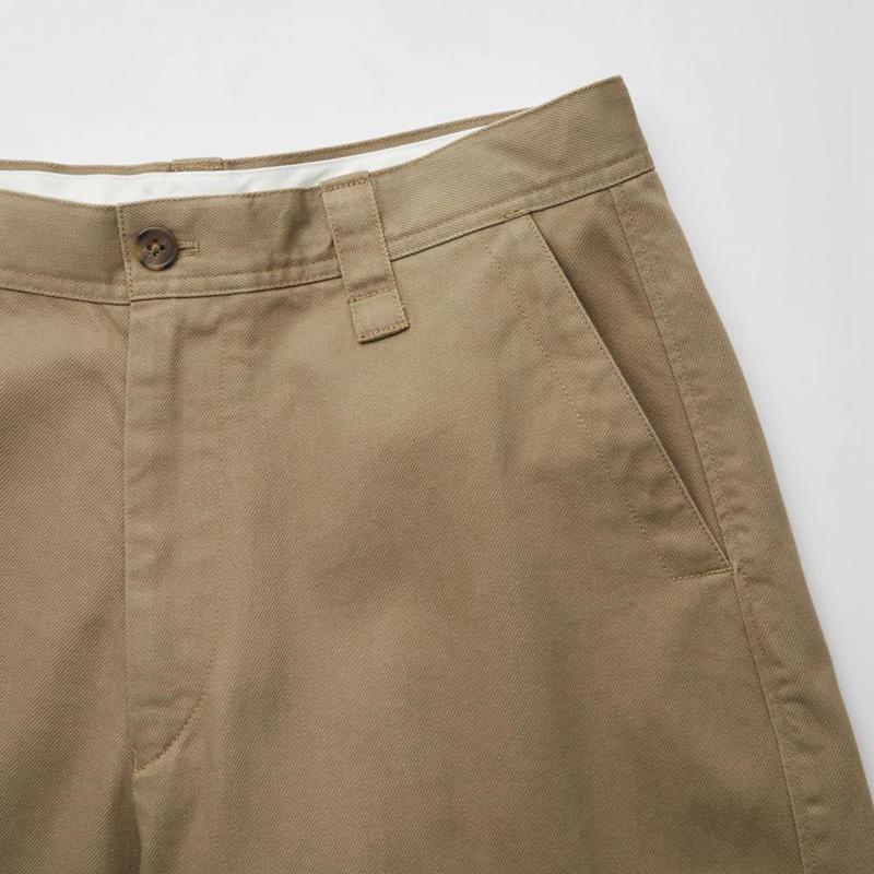 Uniqlo Wide Chino Men Trousers Brown  US |  CAFR-92517