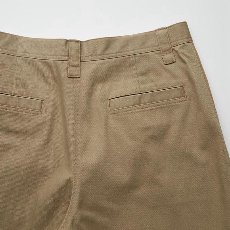 Uniqlo Wide Chino Men Trousers Brown  US |  CAFR-92517