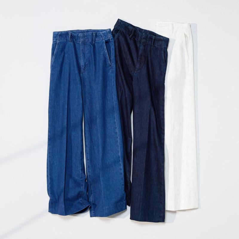 Uniqlo Wide (Long) Women Jeans Blue  US |  VWMG-37018